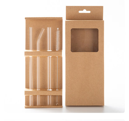 Strohhalm Set aus Glas